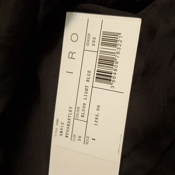 IRO HARTLEY LEATHER MOTO JACKET IN BLUE-LT - Picture 14 of 14